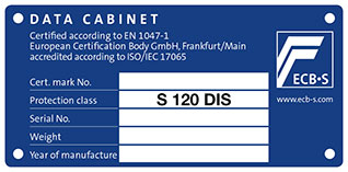 ECB-S Prüfplakette