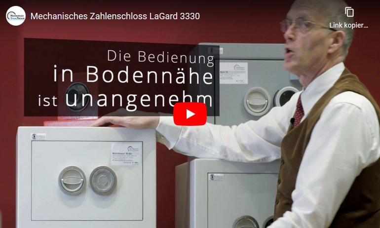 Video zum mechanischem Zahlenschloss LaGard 3330