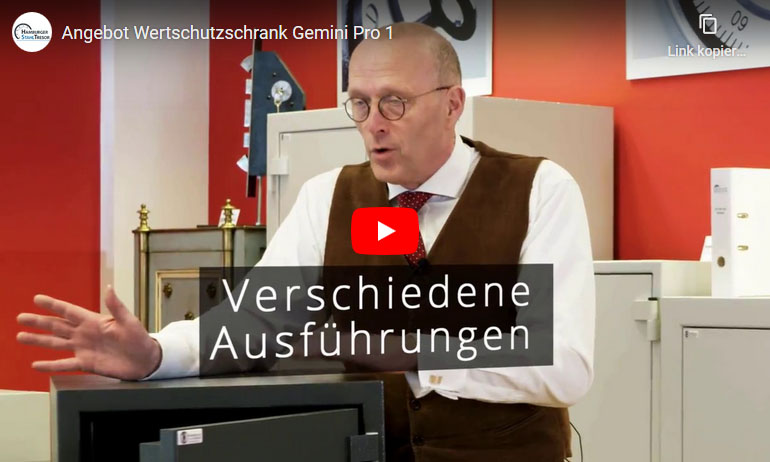 Video zum Wertschutzschrank Gemini Pro 1